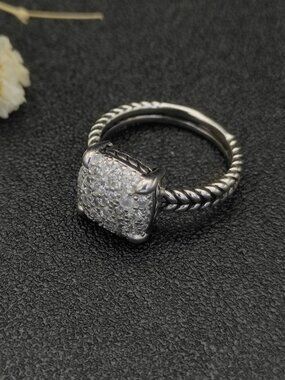 David Yurman 925 Silver Rings with Original Pouch